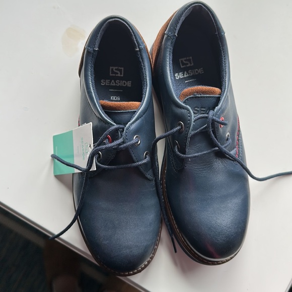 Brand new shoes for boys leather with laces seaside made in Portugal - Picture 3 of 7